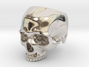 Skull Ring _ R01 in Platinum: 5 / 49