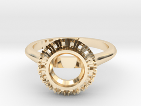 round halo 6mm in 14K Yellow Gold