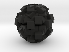 geometric bead pendant  in Black Natural Versatile Plastic