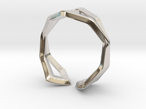 HIDDEN HEART Sharp, ring US size 4.5  in Rhodium Plated Brass: 4.5 / 47.75