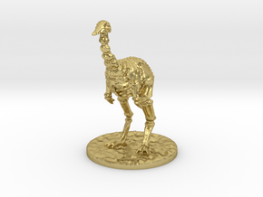 The Skeletal Ostrich in Natural Brass