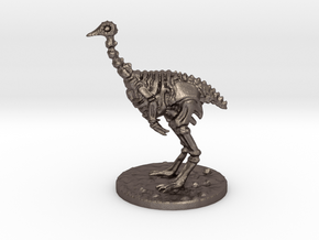 The Skeletal Ostrich mini in Polished Bronzed-Silver Steel