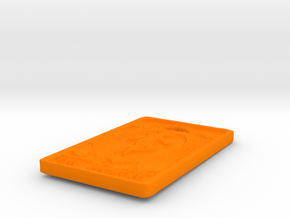 world-card-2in-INCH- in Orange Processed Versatile Plastic