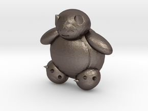 Snorlax (color) in Polished Bronzed Silver Steel