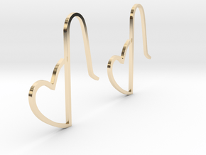 Heart Earring Set in 14k Gold Plated Brass