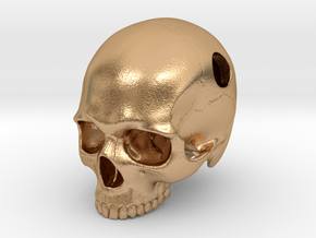 Skull Pendant _ P01 in Natural Bronze: Large
