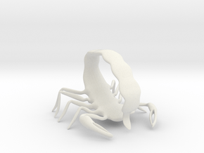 Scorpion Strike Pose in White Natural Versatile Plastic