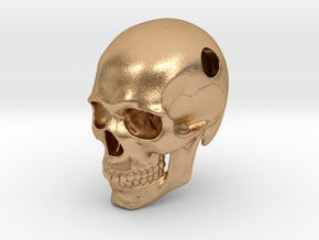 Skull Pendant _ P02 in Natural Bronze: Small