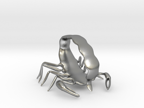 Scorpion Strike Pose in Natural Silver