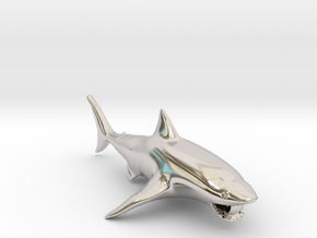 shark pendant in Platinum