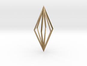 Crystal Order Pendant in Polished Gold Steel