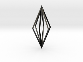 Crystal Order Pendant in Matte Black Steel