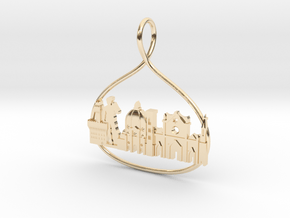 Florence Cityscape Skyline Pendant in 14K Yellow Gold