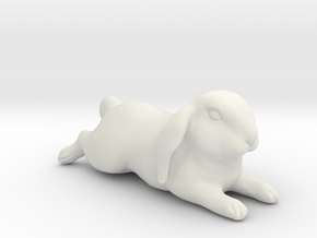 Custom Rabbit Figurine - KK in White Natural Versatile Plastic