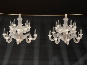 Pair of 1:48 Chandeliers in Smooth Fine Detail Plastic