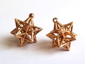 Star Charms, Pair in Natural Bronze