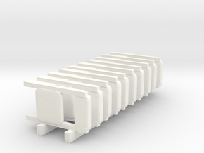 Folding Chairs (Folded) in White Processed Versatile Plastic
