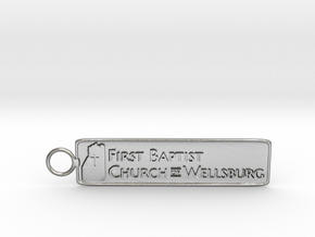First Baptist Church Keychain in Natural Silver