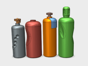 22x Looted Bitz: Scratch & Dent Gas Bottles in Tan Fine Detail Plastic