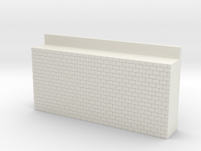 Fortress walls in White Natural Versatile Plastic: 28mm
