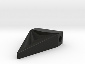 Unisex Futuristic Triangle Arrowhead Pendant in Black Natural Versatile Plastic