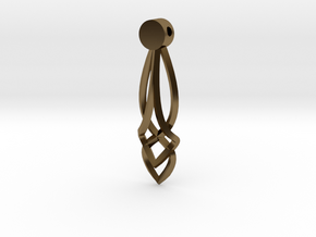 Celtic Drop Pendant Design  in Polished Bronze
