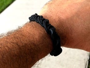 S Chain Bracelet 8.75in Long in Black Natural Versatile Plastic