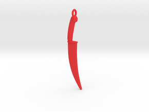 Halloween POSTER BLADE Pendant ⛧ VIL ⛧ in Red Processed Versatile Plastic