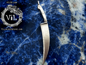 Halloween POSTER BLADE Pendant ⛧ VIL ⛧ in Polished Bronzed-Silver Steel