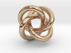 Quatrefoil Knot Pendant in 14k Rose Gold Plated Brass