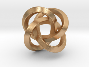 Quatrefoil Knot Pendant-Tetragon in Natural Bronze