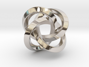 Quatrefoil Knot Pendant-Tetragon in Platinum