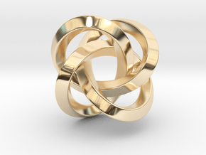 Quatrefoil Knot Pendant-Tetragon in 14K Yellow Gold