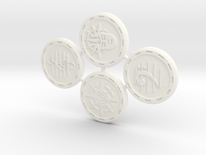 Descent Insight, Song, Tracking tokens (4 pcs) in White Processed Versatile Plastic