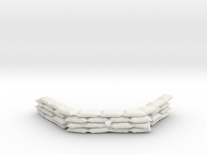 1/200 IJN Yamato Sandbags Deck Tub 1x 20mm in White Natural Versatile Plastic