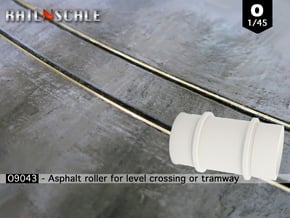 Asphalt-Walze (Straßenbahn/Übergang - 0 1:45) in White Natural Versatile Plastic