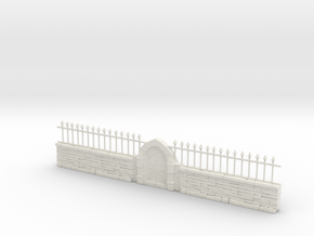 HO Scale Garden Wall in White Natural Versatile Plastic