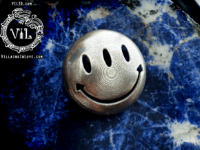 Transmetro HAPPY FACE Pendant ⛧ VIL ⛧ in Polished Bronzed-Silver Steel