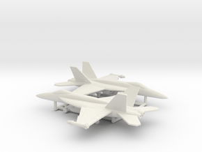 Boeing F/A-18E Super Hornet in White Natural Versatile Plastic: 6mm