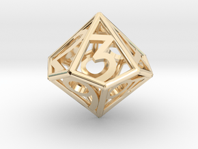 D10 Balanced - Numbers Only in 14k Gold Plated Brass