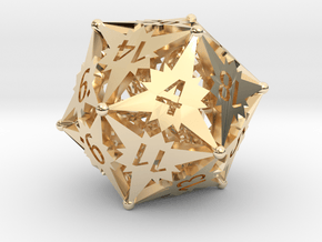 D20 Balanced - Starlight (Small) in 14k Gold Plated Brass