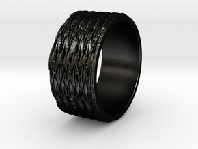 Tread lightly Ring Size 7 in Matte Black Steel