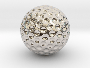 Golf Ball 1:1 Scale in Platinum