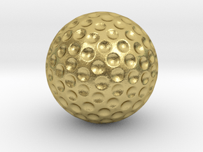 Golf Ball 1:1 Scale in Natural Brass