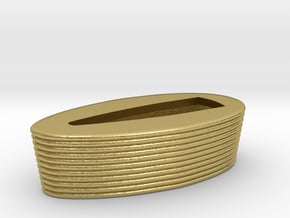 Fuchi ribbed  in Natural Brass