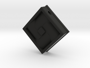 Square Weave Pendant with 3mm Silde Necklace Hole in Black Natural Versatile Plastic