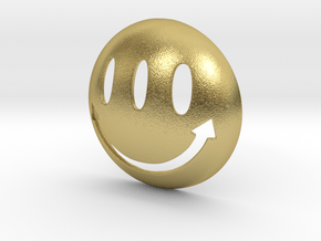 Transmetro HAPPY FACE Pendant ⛧ VIL ⛧ in Natural Brass