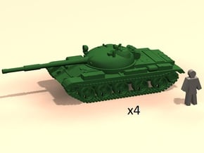 6mm T-62 tank in Tan Fine Detail Plastic