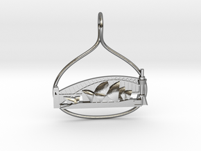 Sydney Cityscape Skyline Pendant in Polished Silver