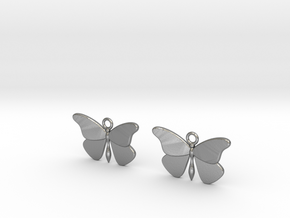 Butterfly Earrings (Pair) in Natural Silver
